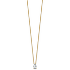 14k 3/4 carat Lab Grown Diamond VS+ F+ Pear Complete 18 inch Four Prong Pendant Necklace