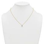 14k 3/4 carat Lab Grown Diamond VS+ F+ Pear Complete 18 inch Four Prong Pendant Necklace
