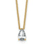 14k 3/4 carat Lab Grown Diamond VS+ F+ Pear Complete 18 inch Four Prong Pendant Necklace