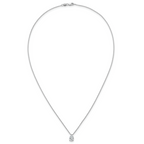14k White Gold 1 carat Certified Lab Grown Diamond VS+ F+ Pear Complete 18 inch Four Prong Pendant Necklace