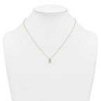 14k 1 carat Certified Lab Grown Diamond VS+ F+ Pear Complete 18 inch Four Prong Pendant Necklace