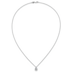 14k White Gold 1 1/2 carat Certified Lab Grown Diamond VS+ F+ Pear Complete 18 inch Four Prong Pendant Necklace