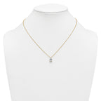 14k 1 1/2 carat Certified Lab Grown Diamond VS+ F+ Pear Complete 18 inch Four Prong Pendant Necklace
