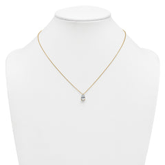 14k 1 1/2 carat Certified Lab Grown Diamond VS+ F+ Pear Complete 18 inch Four Prong Pendant Necklace
