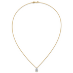 14k 1 1/2 carat Lab Grown Diamond VS+ F+ Pear Complete 18 inch Four Prong Pendant Necklace