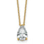 14k 1 1/2 carat Certified Lab Grown Diamond VS+ F+ Pear Complete 18 inch Four Prong Pendant Necklace