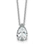 14kw 2ct Cert Lab Grown Dia VS+ F+ Pear Comp 18in Pendant Necklace