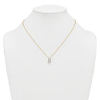 14k 2 carat Certified Lab Grown Diamond VS+ F+ Pear Complete 18 inch Four Prong Pendant Necklace