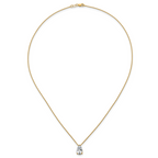 14k 2 carat Lab Grown Diamond VS+ F+ Pear Complete 18 inch Four Prong Pendant Necklace