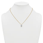 14k 2 1/2 carat Lab Grown Diamond VS+ F+ Pear Complete 18 inch Four Prong Pendant Necklace