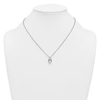 14k White Gold 3 1/2 carat Certified Lab Grown Diamond VS+ F+ Pear Complete 18 inch Four Prong Pendant Necklace