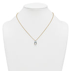 14k 3 1/2 carat Certified Lab Grown Diamond VS+ F+ Pear Complete 18 inch Four Prong Pendant Necklace