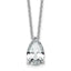 14kw 4ct Cert Lab Grown Dia VS+ F+ Pear Comp 18in Pendant Necklace