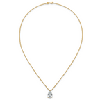 14k 4 carat Lab Grown Diamond VS+ F+ Pear Complete 18 inch Four Prong Pendant Necklace