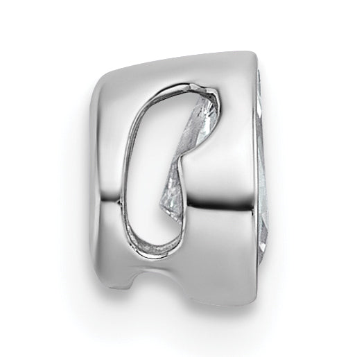 14k White Gold 1/4 carat Lab Grown Diamond VS+ F+ Pear Complete Bezel Set Solitaire Chain Slide Pendant Secondary image