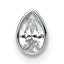 14kw 1/4ct Lab Grown Diamond VS+ F+ Pear Comp Bezel Chain Slide