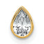 14k 1/3 carat Lab Grown Diamond VS+ F+ Pear Complete Bezel Set Solitaire Chain Slide Pendant