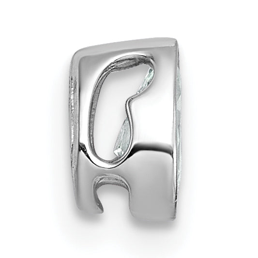 14k White Gold 3/8 carat Lab Grown Diamond VS+ F+ Pear Complete Bezel Set Solitaire Chain Slide Pendant Secondary image