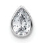 14kw 3/8ct Lab Grown Diamond VS+ F+ Pear Comp Bezel Chain Slide