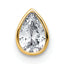 14ky 3/8ct Lab Grown Diamond VS+ F+ Pear Comp Bezel Chain Slide