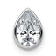 14kw 5/8ct Lab Grown Diamond VS+ F+ Pear Comp Bezel Chain Slide