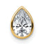 14ky 5/8ct Lab Grown Diamond VS+ F+ Pear Comp Bezel Chain Slide