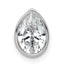 14kw 1 1/2ct Cert Lab Grown Diamond VS+ F+ Pear Comp Bezel Chain Slide