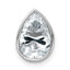 14kw 2ct Cert Lab Grown Diamond VS+ F+ Pear Comp Bezel Chain Slide