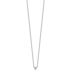 14k White Gold 1/4 carat Lab Grown Diamond VS+ F+ Heart Complete 18 inch Four Prong Pendant Necklace