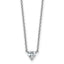 14k White Gold 1/4 carat Lab Grown Diamond VS+ F+ Heart Complete 18 inch Four Prong Pendant Necklace