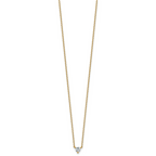 14k 1/4 carat Lab Grown Diamond VS+ F+ Heart Complete 18 inch Four Prong Pendant Necklace