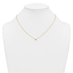 14k 1/4 carat Lab Grown Diamond VS+ F+ Heart Complete 18 inch Four Prong Pendant Necklace