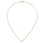 14k 1/4 carat Lab Grown Diamond VS+ F+ Heart Complete 18 inch Four Prong Pendant Necklace