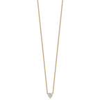 14k 1/2 carat Lab Grown Diamond VS+ F+ Heart Complete 18 inch Four Prong Pendant Necklace