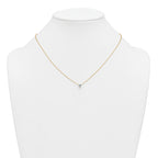 14k 1/2 carat Lab Grown Diamond VS+ F+ Heart Complete 18 inch Four Prong Pendant Necklace