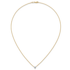 14k 1/2 carat Lab Grown Diamond VS+ F+ Heart Complete 18 inch Four Prong Pendant Necklace