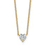 14ky 1/2ct Lab Grown Diamond VS+ F+ Heart Comp 18in Pendant Necklace