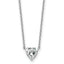 14kw 3/4ct Lab Grown Diamond VS+ F+ Heart Comp 18in Pendant Necklace