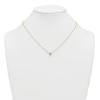 14k 3/4 carat Lab Grown Diamond VS+ F+ Heart Complete 18 inch Four Prong Pendant Necklace