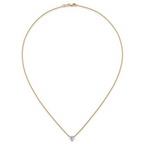 14k 3/4 carat Lab Grown Diamond VS+ F+ Heart Complete 18 inch Four Prong Pendant Necklace