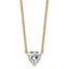 14k 3/4 carat Lab Grown Diamond VS+ F+ Heart Complete 18 inch Four Prong Pendant Necklace