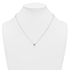 14k White Gold 1 carat Lab Grown Diamond VS+ F+ Heart Complete 18 inch Four Prong Pendant Necklace