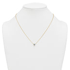 14k 1 carat Lab Grown Diamond VS+ F+ Heart Complete 18 inch Four Prong Pendant Necklace