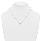 14k White Gold 2 carat Certified Lab Grown Diamond VS+ F+ Heart Complete 18 inch Four Prong Pendant Necklace