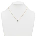 14k 2 carat Certified Lab Grown Diamond VS+ F+ Heart Complete 18 inch Four Prong Pendant Necklace