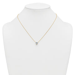 14k 2 carat Certified Lab Grown Diamond VS+ F+ Heart Complete 18 inch Four Prong Pendant Necklace