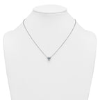 14k White Gold 2 1/2 carat Lab Grown Diamond VS+ F+ Heart Complete 18 inch Four Prong Pendant Necklace
