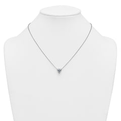 14k White Gold 2 1/2 carat Certified Lab Grown Diamond VS+ F+ Heart Complete 18 inch Four Prong Pendant Necklace