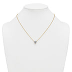 14k 2 1/2 carat Lab Grown Diamond VS+ F+ Heart Complete 18 inch Four Prong Pendant Necklace
