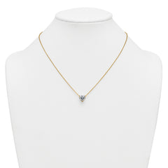 14k 2 1/2 carat Certified Lab Grown Diamond VS+ F+ Heart Complete 18 inch Four Prong Pendant Necklace